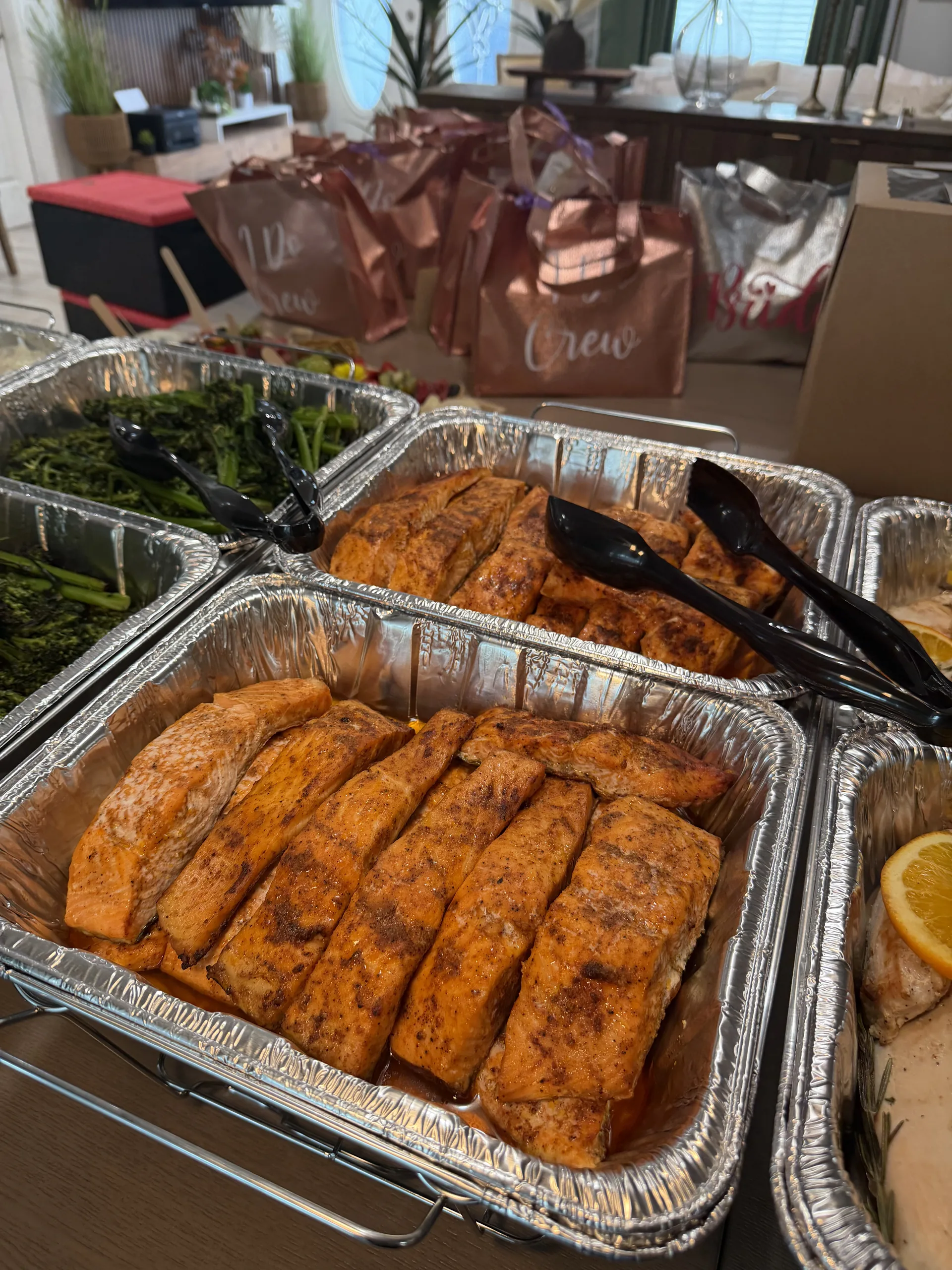 Boxed NOM Catering meals for an office lunch